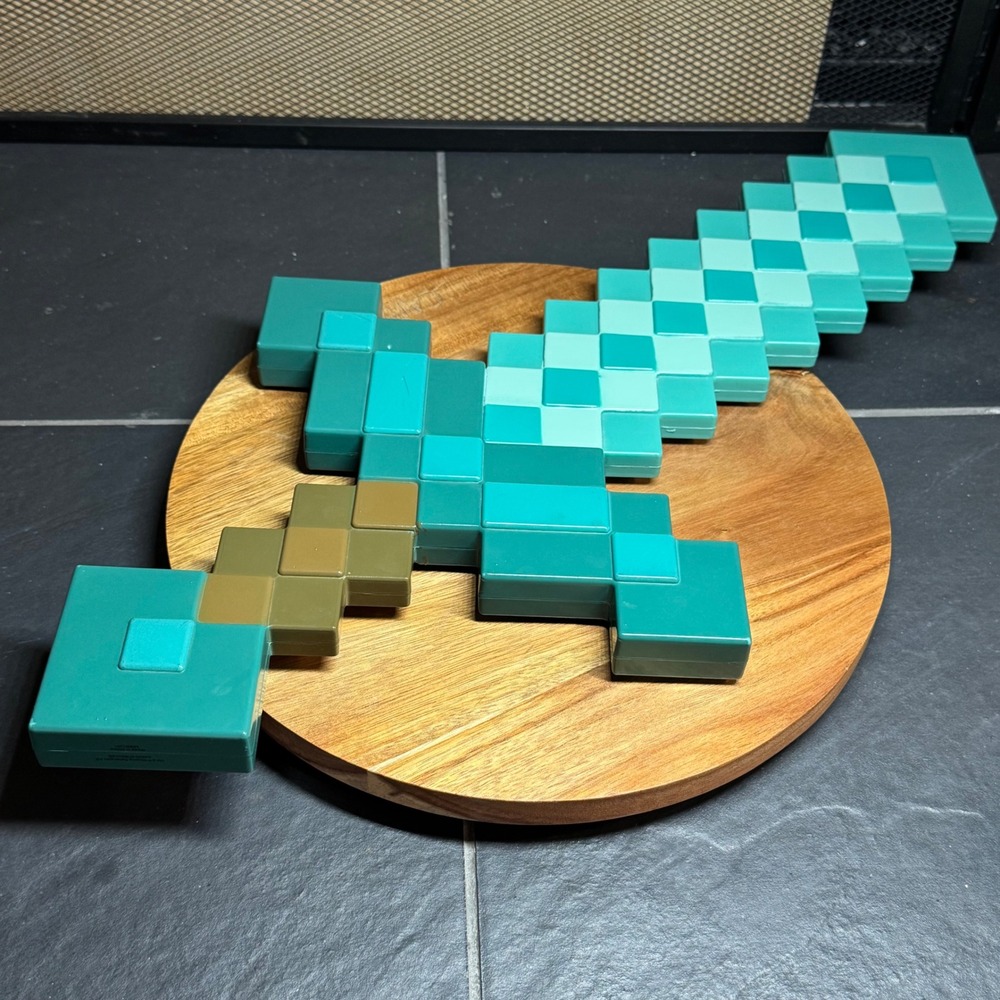Minecraft Diamond Sword Disguise Mojang 2020 Pixel Toy Teal Blue 20" 2880HJ01